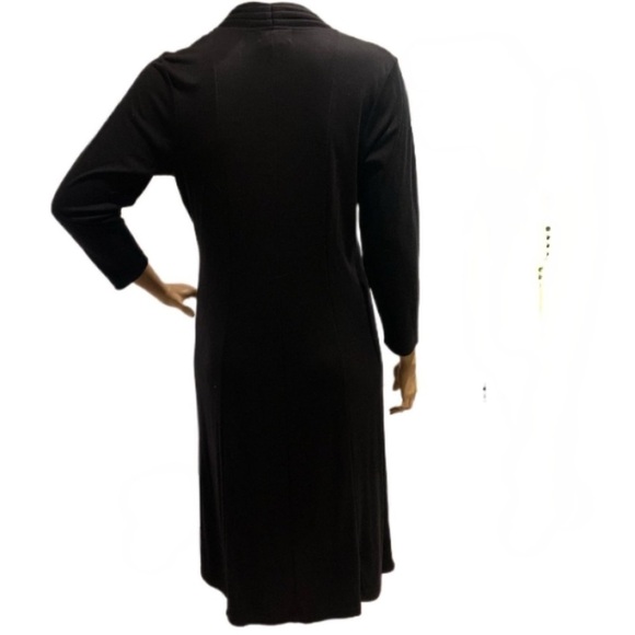 Daphne Grey Witchy Midi Dress Size A8 (14/16?) Black Button Front Goth Halloween - Picture 7 of 12